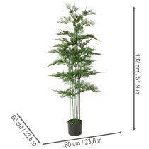 Itens Árvore de bambu artificial, verde, 132 cm, planta de interior
