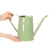 Itens Regador vintage de metal para interiores, verde menta, 1,7L; vaso decorativo, design retrô, 23cm de altura.