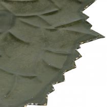 Itens Taça decorativa de metal folhas de outono decorativas Ø33/40cm conjunto de 2