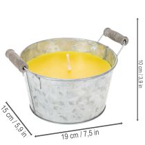 Itens Vela de citronela para exterior em balde: Iluminação ambiente e repelente de insetos, 15 cm