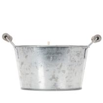Itens Vela em balde de zinco para decoração aconchegante em terraços e varandas, 15 cm.