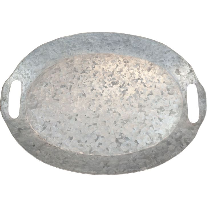 Itens Bandeja decorativa bandeja metálica oval bandeja de zinco 47×34×3cm