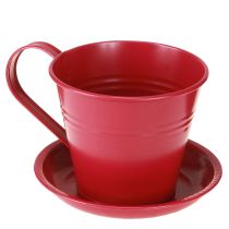 Itens Vaso para plantas com pires para jardins criativos, 11 cm, conjunto de 6 peças