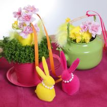 Itens Vaso para plantas com pires para jardins criativos, 11 cm, conjunto de 6 peças