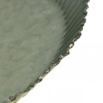 Placa decorativa placa de zinco placa de metal ouro antracite Ø20,5cm