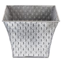 Itens Panela de zinco com padrão de diamante, 15 cm de altura