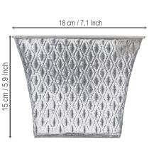 Itens Panela de zinco com padrão de diamante, 15 cm de altura