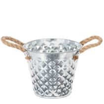 Itens Panela de zinco com alças de corda Ø14,5cm A13cm