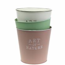 Itens Vaso para flores de zinco Art of Nature diferentes cores Ø17,5cm A15cm