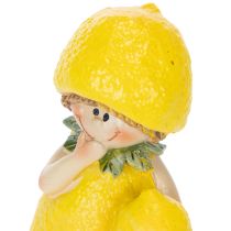 Itens Conjunto de 3 estatuetas Lemon Child, decoração de mesa fofa para o verão em estilo vintage, para salas de estar e varandas, 9 cm.