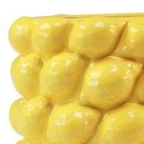 Itens Vaso de limão plantador de cerâmica amarelo limão Ø17cm Alt.15cm