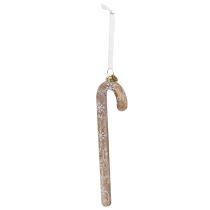 Itens Enfeite de vidro em forma de bengala doce, decoração natalina nostálgica, 22 cm