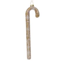 Itens Enfeite de vidro em forma de bengala doce, decoração natalina nostálgica, 22 cm