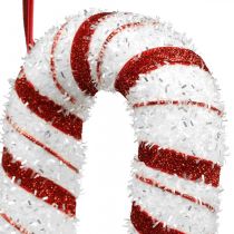Bengala Deco Natal Vermelho Branco Listrado H34cm