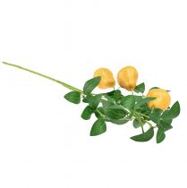 Itens Ramo artificial decorativo de pereira, amarelo, 75 cm, ramo frutífero, decoração de flor artificial