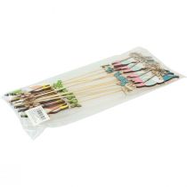 Itens Decoração anã com flor em madeira 4 × 10,5 cm 12 unidades