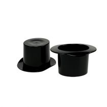 Cilindro decorativo preto, véspera de Ano Novo, chapéu como jardineiro H5,5 cm 12 unidades