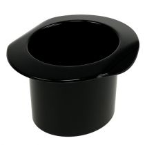 Cilindro decorativo preto, véspera de Ano Novo, chapéu como jardineiro H5,5 cm 12 unidades