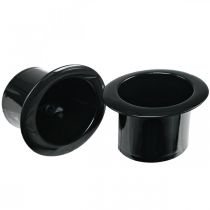 Itens Cilindro decorativo, decoração de Ano Novo, chapéu para plantio, vaso de Ano Novo, preto, 5 cm de altura, 8 cm de comprimento, 20 peças