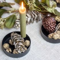 Cones de cipreste naturais, decoração de Natal, cones de artesanato banhados a ouro Ø2–3cm H2,5–3,5g 330g
