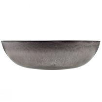 Itens Tigela elegante cinza fosco 37 cm - superfície texturizada, versátil para decoração - 3 peças