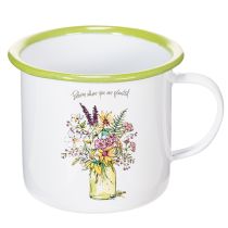 Itens Caneca/vaso decorativo para plantas, esmaltado, Ø11,5 cm x 10 cm