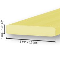 Itens Arame plano de alumínio ouro 5mm 10m