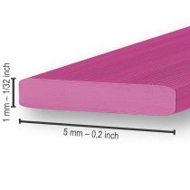 Itens Fio plano de alumínio rosa 5mm 10m