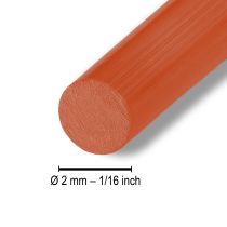Itens Fio de alumínio Ø2mm 500g 60m laranja