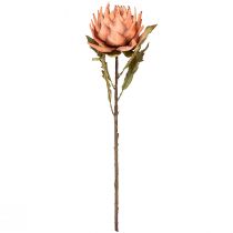 Itens Flor artificial de alcachofra outono laranja aspecto seco Ø15cm 73cm