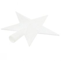 Itens Topo de árvore branco brilhante de 19 cm - inquebrável e brilhante, perfeito para elegantes decorações de Natal