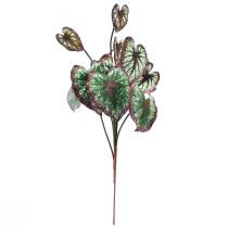 Itens Begônia Plantas Artificiais Folha Begônias Verde Roxo 62cm