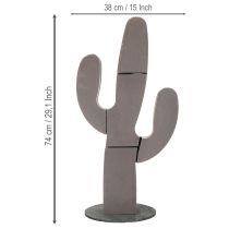 Itens Figura de cacto em espuma floral, preta, 38 cm x 74 cm