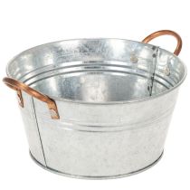 Itens Vaso redondo para flores com alças, vaso de metal Ø17,5cm A9cm