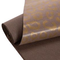 Itens Tecido de seda floral com estampa de leopardo marrom, resistente à umidade, 50x75cm, 20 peças