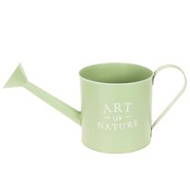 Itens Vaso de flores, regador decorativo, floreira de zinco verde menta, Ø16,5 cm