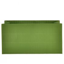 Itens Floreira Canelada Longa Verde Oliva 24x12cm 6 un