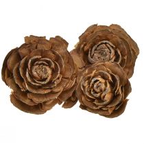 Itens Cones de cedro cortados em forma de rosa cedro rosa 4-6cm natural 50 un