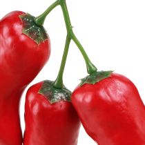 Itens Pimenta vermelha artificial de 9 cm em um galho