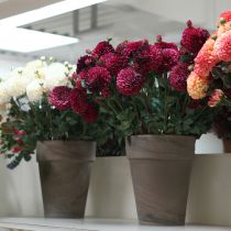 Itens Flores artificiais dália com flor roxa Ø10cm C80cm 2 unidades