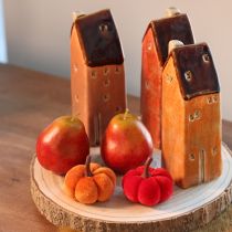 Itens Peras vermelhas decorativas, Ø5,5cm, A6,5cm, 12 unidades, frutas decorativas