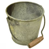 Itens Conjunto de 3 baldes decorativos de metal com efeito ferrugem vintage, Ø15/17,5/22 cm.