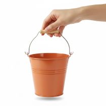 Itens Balde/vaso decorativo de metal, marrom-alaranjado, Ø22cm, A21,5cm, 6L