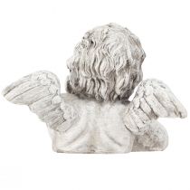 Itens Figura decorativa de anjo em poliresina decoração de sepultura cinza branco Alt.6cm 3 peças