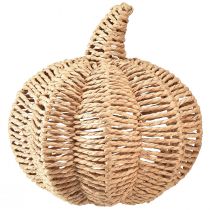 Itens Abóbora decorativa ráfia natural rústica decoração de outono Ø25cm Alt.25cm
