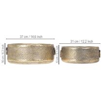 Itens Vaso decorativo, estilo antigo, em metal, dourado, Ø37/31cm, conjunto de 2