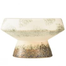 Itens Tigela decorativa de cerâmica com base creme cinza verde Ø17cm 10cm