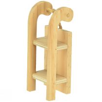 Itens Trenó de madeira decorativo para pendurar verde menta branco 9,5 cm 6 unidades