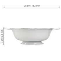 Itens Tigela decorativa de metal em estilo vintage branco e preto, Ø20,5 cm, conjunto de 3 peças