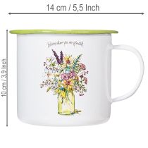 Itens Caneca/vaso decorativo para plantas, esmaltado, Ø11,5 cm x 10 cm